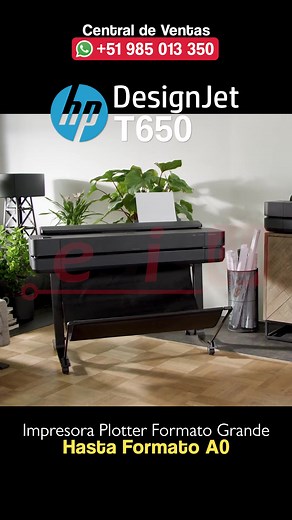 ¡Te traemos una impresora PLOTTER del formato MÁS GRANDE! HP DesignJet T650 imprime en múltiples formatos hasta en un máximo de A0 :) #hp #hpdesignjet #hpdesignjet650 #designjet #hpprinter #hprinter #hpimpresora #impresorahp #impresoras #impresora #printer #printers #impresorashp #printerhp #plotter #impresoraplotter #a0 #plottera0 #sistemacontinuo #sistemacontinuohp #esis #esiscolor #A1 #a4 #a3 #formatoa1