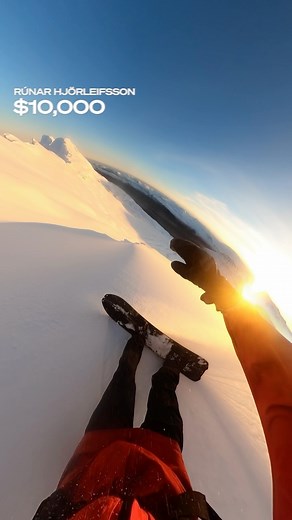 GoPro on Instagram: "Congrats to #GoProLineOfTheWinter March snowboard awardee, @runarpetur 🏆💰 He found the perfect mountain wave with perfect light + perfect snow while on a trip deep in Iceland. The POV clip earned him $10,000 after submitting to GoPro.com/Awards + posting with the challenge hashtag. Judges @jamieanderson, @twallisch, @sagekotsenburg, @hedvigwessel, + @kaijonesski chose this clip from countless other submissions to score the top spot. What’s up for grabs this season: 💰 $10,