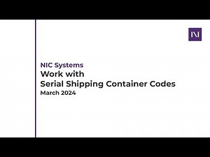 Work with Serial Shipping Container Codes