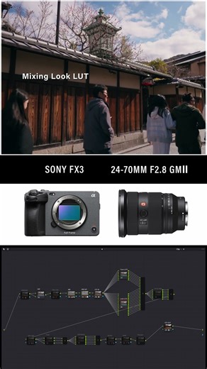 Color Graded a sony fx3 clip with PowerGrade, CineGradeX for DaVinic Resolve 20. Link in my profile.