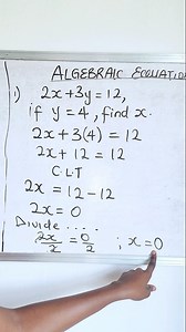 2.1K views · 41 reactions | How to solve algebraic equations. #algebra #algebraicequation #algebraicexpression #schoolofmathematicsnigeria | School of Mathematics, Nigeria | Facebook