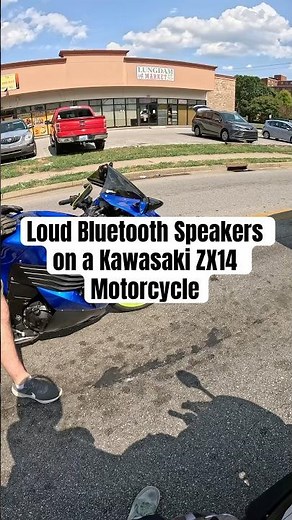 Loud Bluetooth Speakers on a Kawasaki ZX14 Motorcycle