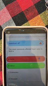 Question: 47The most commonly affected heart valve in RHD isA... | Filo