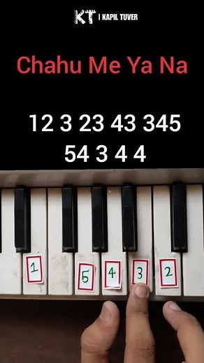 Chahun Main Ya Na - Piano Tutorial , Piano Notes | #chahunmainyana #pianotutorial #shorts