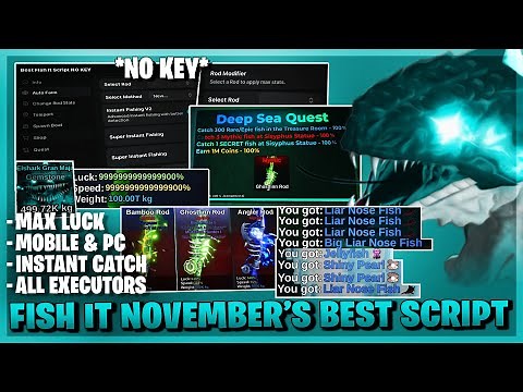 Fish It Script *NO KEY* - No Delay, Instant Catch, Auto Buy, Get Any Rod, Fish Spawner & More! 🐟🦈