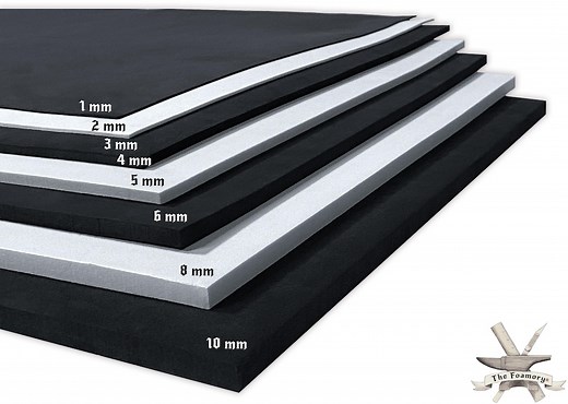 EVA Foam - 1mm to 10mm Thickness Options, 14" X 39" Sheet, Black & White, Ultra High Density 85 Kg/m3, by the Foamory for Cosplay / Crafting - Etsy