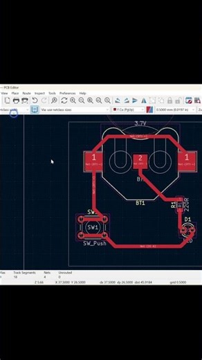 KIcad PCB 3d view Shorts