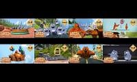 Mix of 8 videos from youtube : Grizzy and the Lemmings all clips at the same time part 2