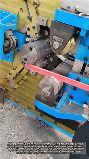 Industrial Spiral Metal Forming with Heated Rectangular Steel Bars