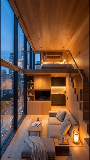 Alot.Design on Instagram: "From Empty Concrete to NYC Micro-Loft . Midtown Manhattan micro-loft transformation. An empty concrete shell reimagined into a warm, vertical living space designed around light, height, and efficiency. Same footprint. Completely different experience. . #NYCApartment #MidtownManhattan #BeforeAndAfter #SmallSpaceDesign #ApartmentTransformation"