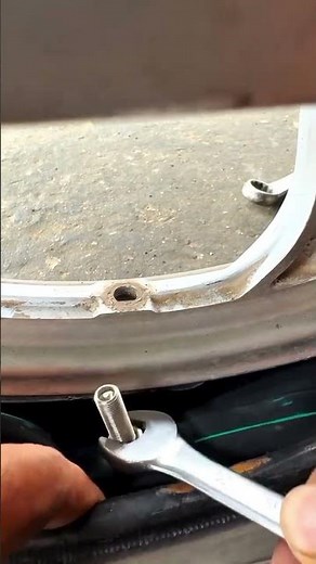 easy way to install an inner tube on a motorbike#shorts