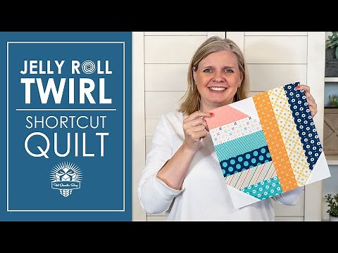 ✨ Just ONE JELLY ROLL 💃 This Quilt will make you Dance! 💃 Jelly Roll Twirl 🏆 FREE Shortcut Quilt