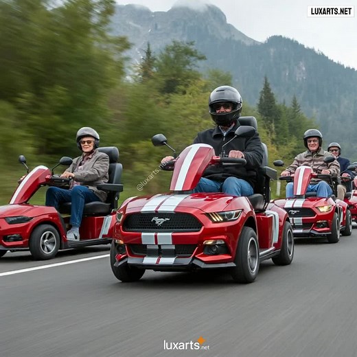 Luxarts Mustang Inspired Mobility Scooter: Stylish Ride for Automotive Enthusiasts
