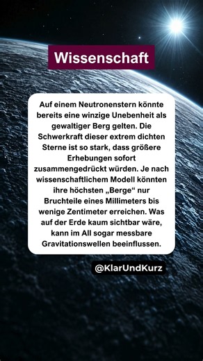 Warum Zentimeter im All gigantisch sein können. #wissenschaft