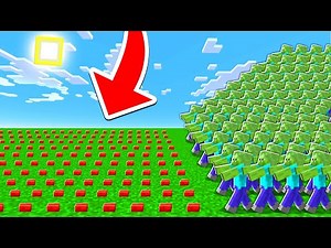 10,000 LANDMINES vs 10,000 ZOMBIES In MINECRAFT!