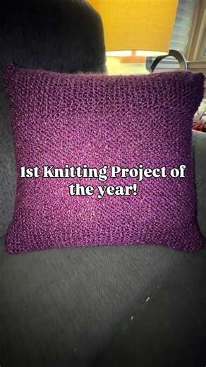 It might not be the fanciest pillow cover I have ever knit, but I got rid of two yarn cakes to make it! I still have 2 more so I am already starting another one. These four cakes of yarn were given to me by my grandma when she was cleaning out her yarn stash…10 YEARS AGO! These cakes have moved from one house to another with me, and have been taking up valuable real estate in my very small yarn cupboard. In my attempts to organize my yarn cupboard and start and finish each project before startin