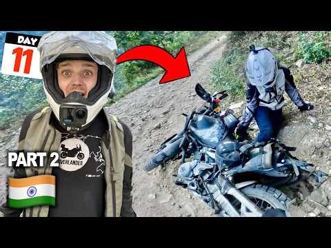11🇮🇳 She Keeps Crashing Her Bike in Remote India 😱🇮🇳 (Part 2)