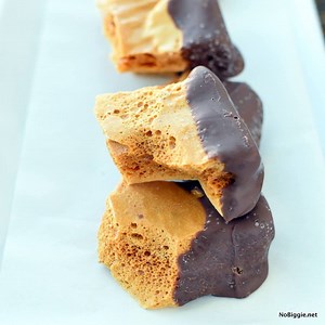 Sea Foam Candy! https://www.nobiggie.net/sea-foam-candy/ There are a lot of different names for this type of candy, some people call it honeycomb candy, honeycomb toffee, golden crushers, cinder toffee, sea foam candy, sponge candy, sponge toffee, fairy food or hokey pokeys. Mostly we call it delicious! What do you call it? | NoBiggie