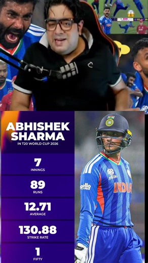 abhishek sharma फॉर्म कि दिक्कत 😐😐 |abhishek sharma huaa fail | ind vs eng #t20 #t20worldcup2026