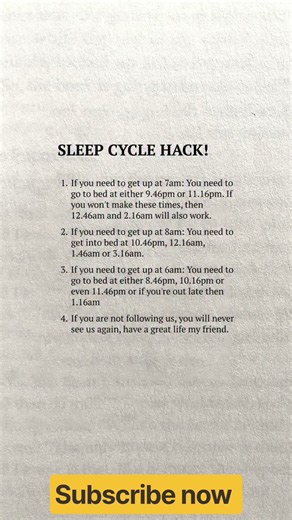 The Best Time To Sleep Based On Your Alarm #shorts #sleephack