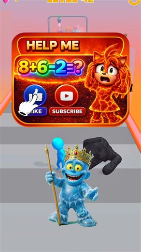 LAVA RUN 3D AMY ROSE LAVA VS KING ICE MAN DANCE GAMEPLAY😲 #lavagaming #shortsgame #mobilegame #game