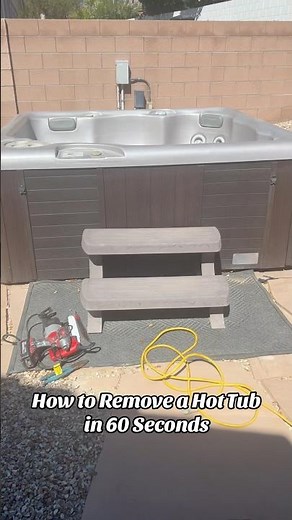 How To Remove A Hot Tub, Jacuzzi and Spa in 60 Seconds #diy #hottub