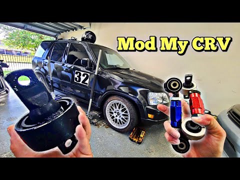 How to Replace Honda Trailing Arm Bushing / CRV gets Camber and Toe Arms / Mod my CRV