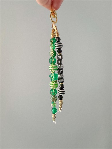 Eagles Beaded Keychain | Philadelphia Football Fan Gift - Etsy