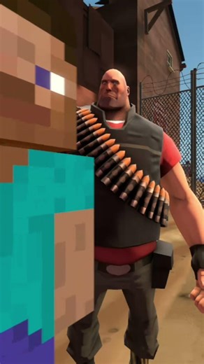 Heavy from TF2 vs. Steve from Minecraft (sfm) #memes #wefinisheachotherssandwiches #lol #tf2 #funny