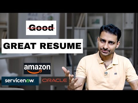 My resume that got selected in Amazon, Oracle, ServiceNow, TCS and many others.