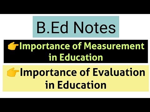 B.Ed Notes | Importance Measurement and Evaluation in Education |