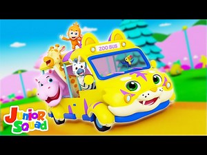Wheels on the Bus Going to the Zoo - Learn Zoo Animals with Fun Rhyme - Videos For Kids