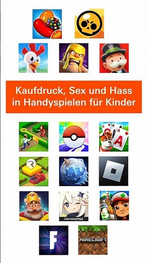Test Spiele-Apps für Kinder: Kaufdruck, Sex & Hass bei Handy-Spielen (Stiftung Warentest)