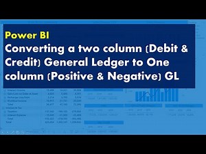 Converting two column (debit & credit) General Ledger or TB to One column (positive & negative)