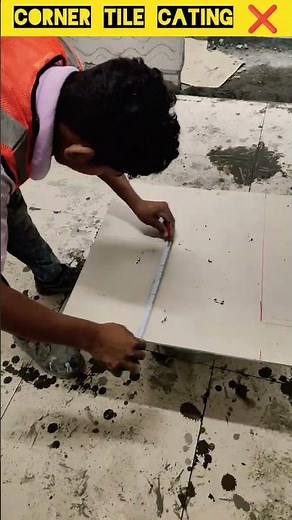 Tile Cutting Work Step by StepProfessional Tiles Cutting Technique #cute #cuttingskills #tilecutting