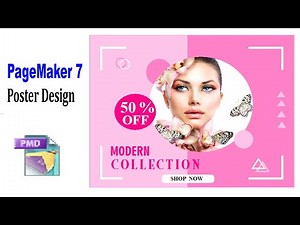 Modern Creative Poster Design in Pagemaker 7.0 | page maker adobe | dtp design