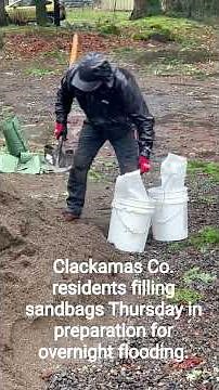 Flooding prep in Estacada