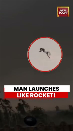 VIRAL VIDEO | Bareilly Storm: Man Launched Like Rocket Amid Fierce Storm Winds #bareilly #viralvideo