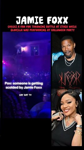 Jamie Foxx Goes Off At Halloween Party Behind GloRIlla Performance.