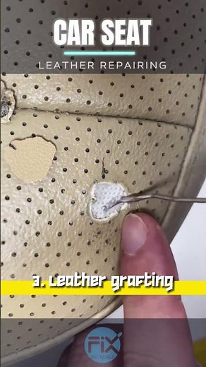How to #Repair Burnt CAR SEAT LEATHER | leather repairing | leather burn | car leather repair #fix