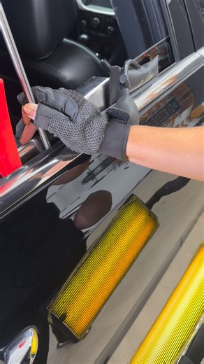 A different type of push then you are used to seeing in our videos. This helps show a rolling technique where you see the metal shrink as the tool rolls. | CD Dents