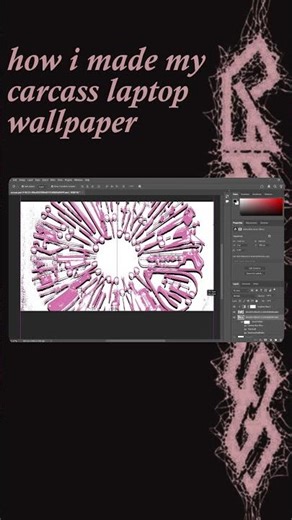 making a pink carcass wallpaper ♡