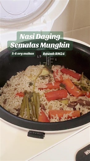 Malas tapi nak jugak. Kurma Daging Adabi 2: RM21 Carrot 1: RM0.60 Ubi 2: RM0.80 Daun ketumbar: RM0.30 Daun pandan: pokok sendiri Beras 2 cups: RM0.50 Garam Air Total: approx RM23.50 4-5 orang makan boleh kot Guna 2 tin utk 2 cup nasi pun sedap cuma anak-anak suka rasa mild jadi pakai 1 tin untuk 2 cup. 1 tin lagi buat jadi kuah. Documenting for my personal initiative to become cost conscious. If it benefits you too, alhamdulillah ☺️ #homecooking #easymeal #budgetmeals #tiktokmasak