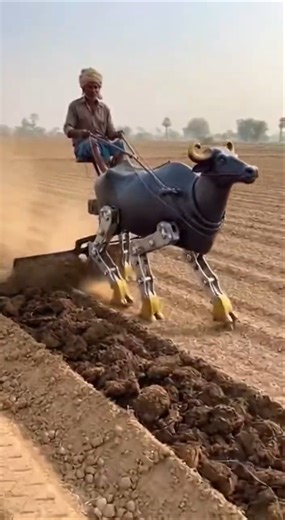 The Future of Farming: Riding the Mechanical Beast! 🐃⚙️