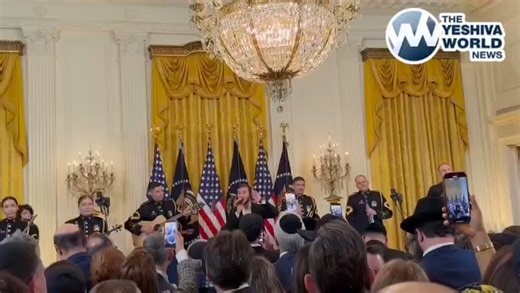 TheYeshivaWorld.com on Instagram: "Shulem Lemmer singing "God Bless America" at the Whitehouse Chanukah party."