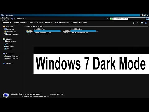 How to enable dark mode on windows 7 || Windows 7 Night Mode