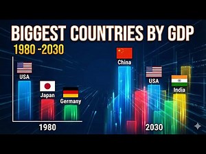 World's Largest Economies by GDP 1980 - 2030 | Bar Chart Race Comparison #gdp #economy