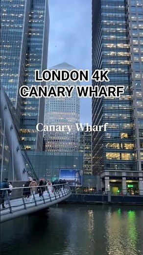 Canary Wharf London in 4K 🇬🇧 | Cinematic City Walk & Skyscrapers at Sunset