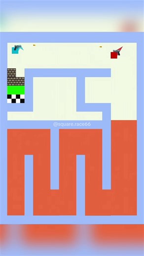 Square Race Challenge: Who Will Cross the Finish Line First?