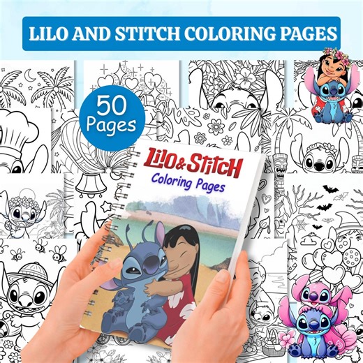 Lilo and Stitch Coloring Pages: Kids Activity Book (digital Download) - Etsy